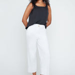 Renuar Layla Fit Cropped Straight Leg Pants | White - Juli's Wearable Art