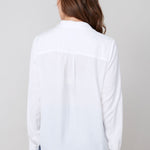 Renuar Lux Silky Collared Blouse – Crème - Juli's Wearable Art