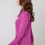 Renuar Lux Silky Woven Blouse – Plum - Juli's Wearable Art