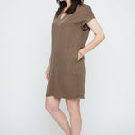 Renuar Lyocell Dress | Khaki - Juli's Wearable Art