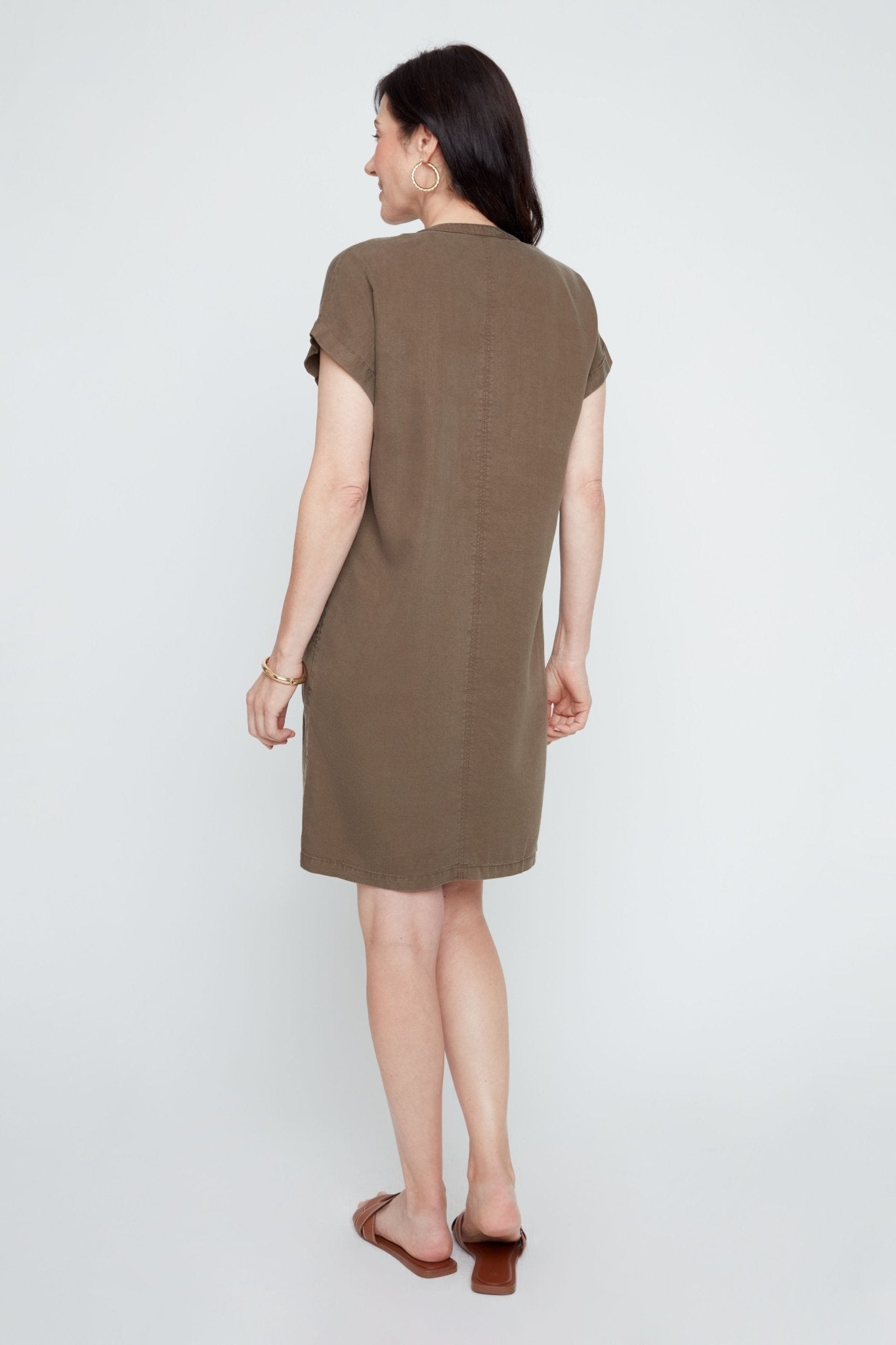 Renuar Lyocell Dress | Khaki - Juli's Wearable Art