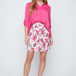 Renuar Printed Woven Skort | Orchid Combo - Juli's Wearable Art