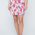 Renuar Printed Woven Skort | Orchid Combo - Juli's Wearable Art