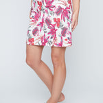 Renuar Printed Woven Skort | Orchid Combo - Juli's Wearable Art