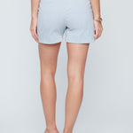 Renuar Seersucker Stripe Rolled Hem Shorts | Chambray - Juli's Wearable Art