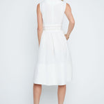 Renuar Sleeveless Linen Blend Dress | Crème - Juli's Wearable Art