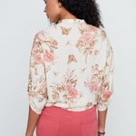 Renuar Soft Light Floral Print Blouse | Peaches Combo - Juli's Wearable Art
