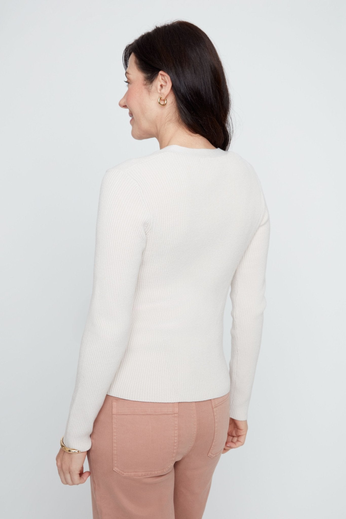 Renuar Soft Light Yarn Knit Cardigan | Oyster - Juli's Wearable Art