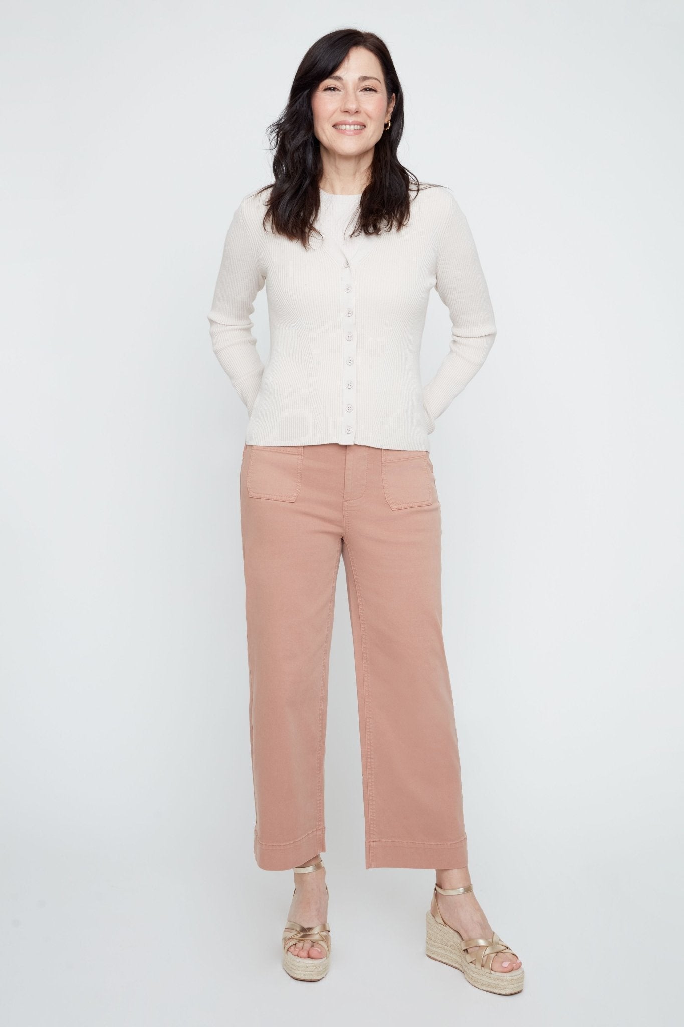 Renuar Soft Light Yarn Knit Cardigan | Oyster - Juli's Wearable Art