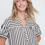 Renuar Striped Dress | Black Combo - Juli's Wearable Art
