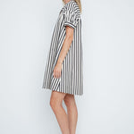 Renuar Striped Dress | Black Combo - Juli's Wearable Art