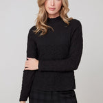 Renuar Textured Knit Top - Black - Juli's Wearable Art