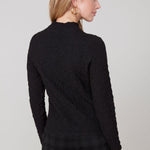 Renuar Textured Knit Top - Black - Juli's Wearable Art