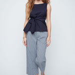 Renuar Tie - Front Gingham Top | New Midnight - Juli's Wearable Art