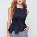 Renuar Tie - Front Gingham Top | New Midnight - Juli's Wearable Art