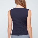 Renuar Tie - Front Gingham Top | New Midnight - Juli's Wearable Art