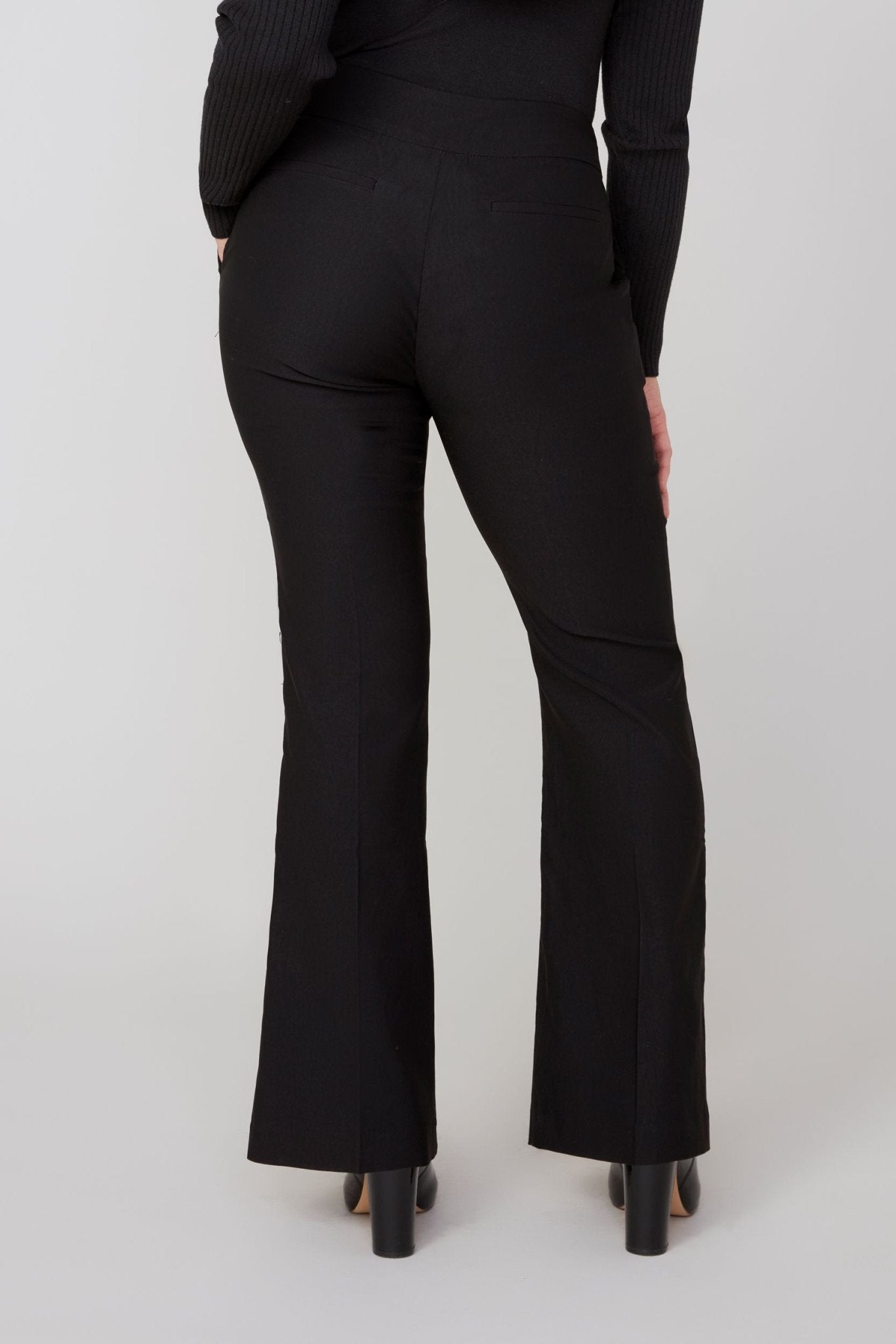 Renuar Wide Leg Knit Pant – Petite – Black - Juli's Wearable Art