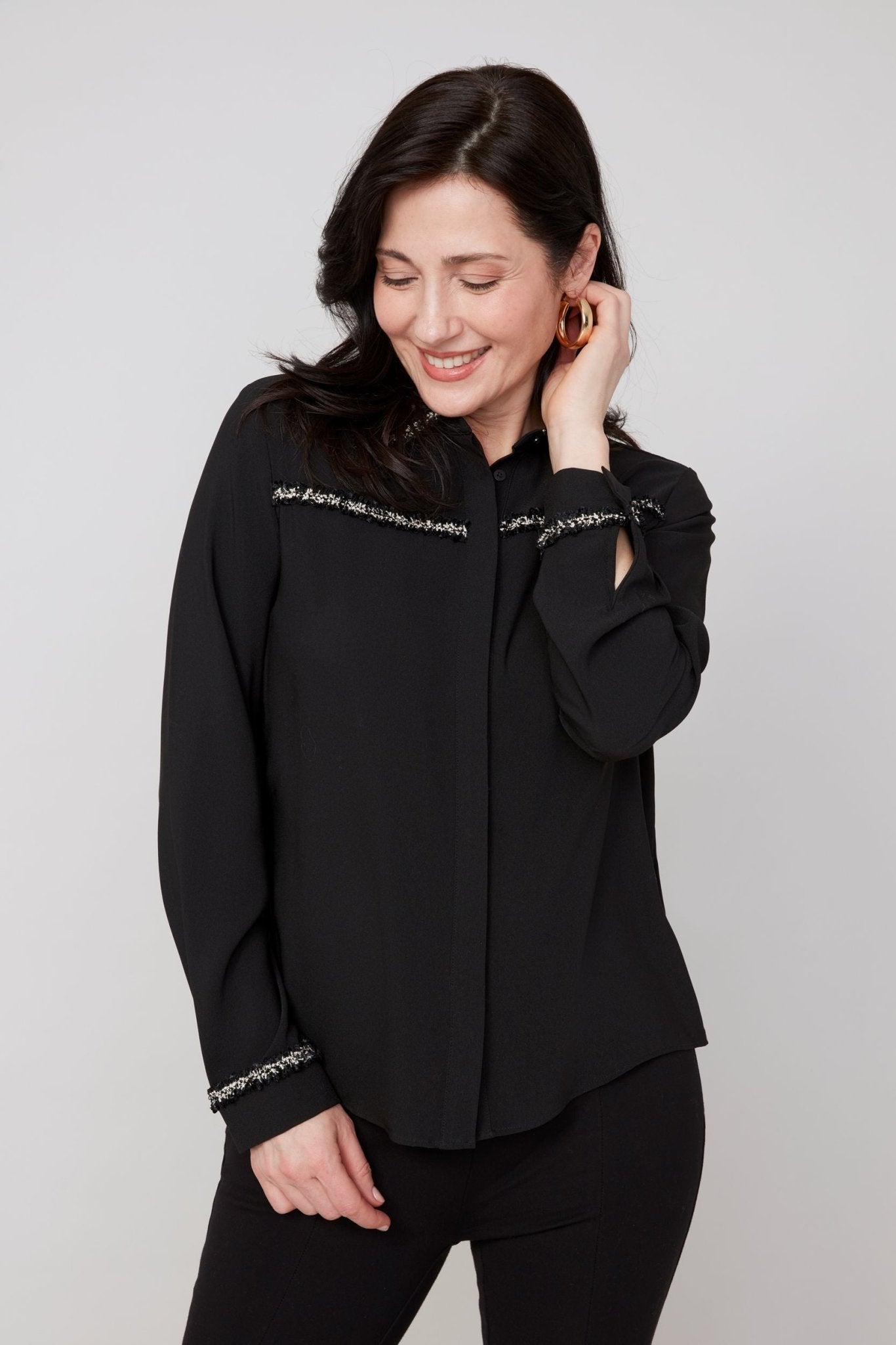 Renuar Woven Blouse – Black