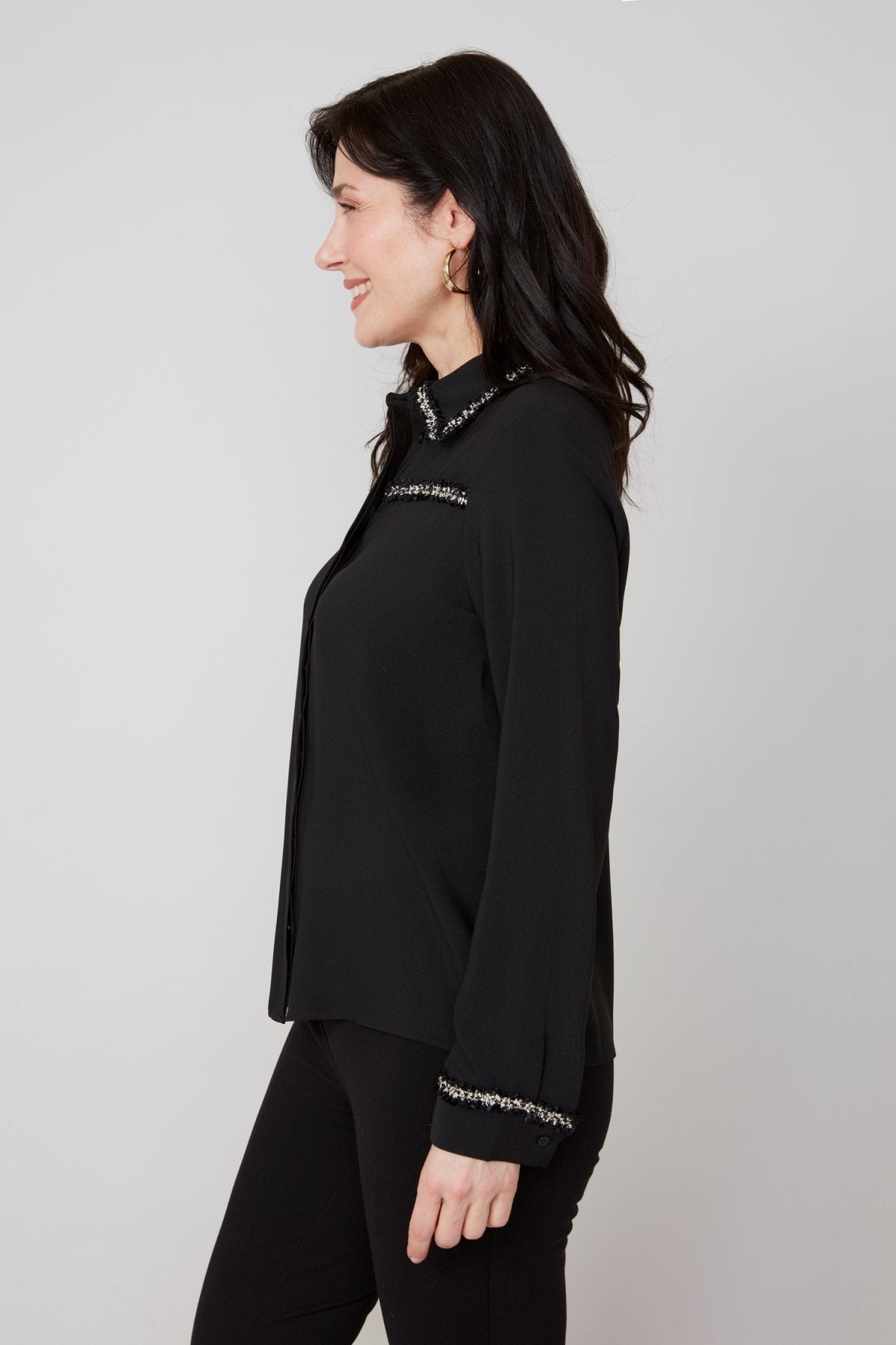 Renuar Woven Blouse – Black - Juli's Wearable Art