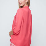 Renuar Woven Blouse | Geranium - Juli's Wearable Art