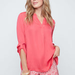 Renuar Woven Blouse | Geranium - Juli's Wearable Art