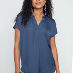 Renuar Woven Blouse | Indigo - Juli's Wearable Art