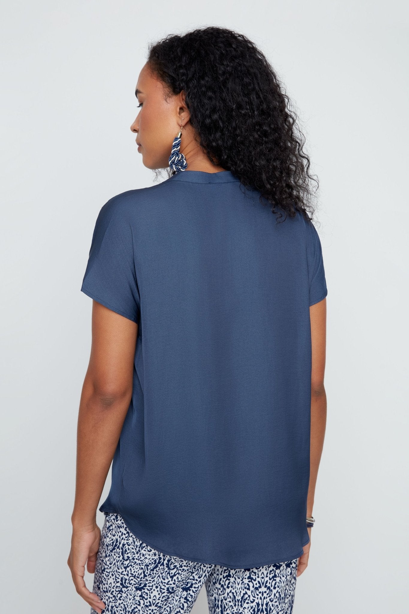 Renuar Woven Blouse | Indigo - Juli's Wearable Art