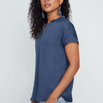 Renuar Woven Blouse | Indigo - Juli's Wearable Art