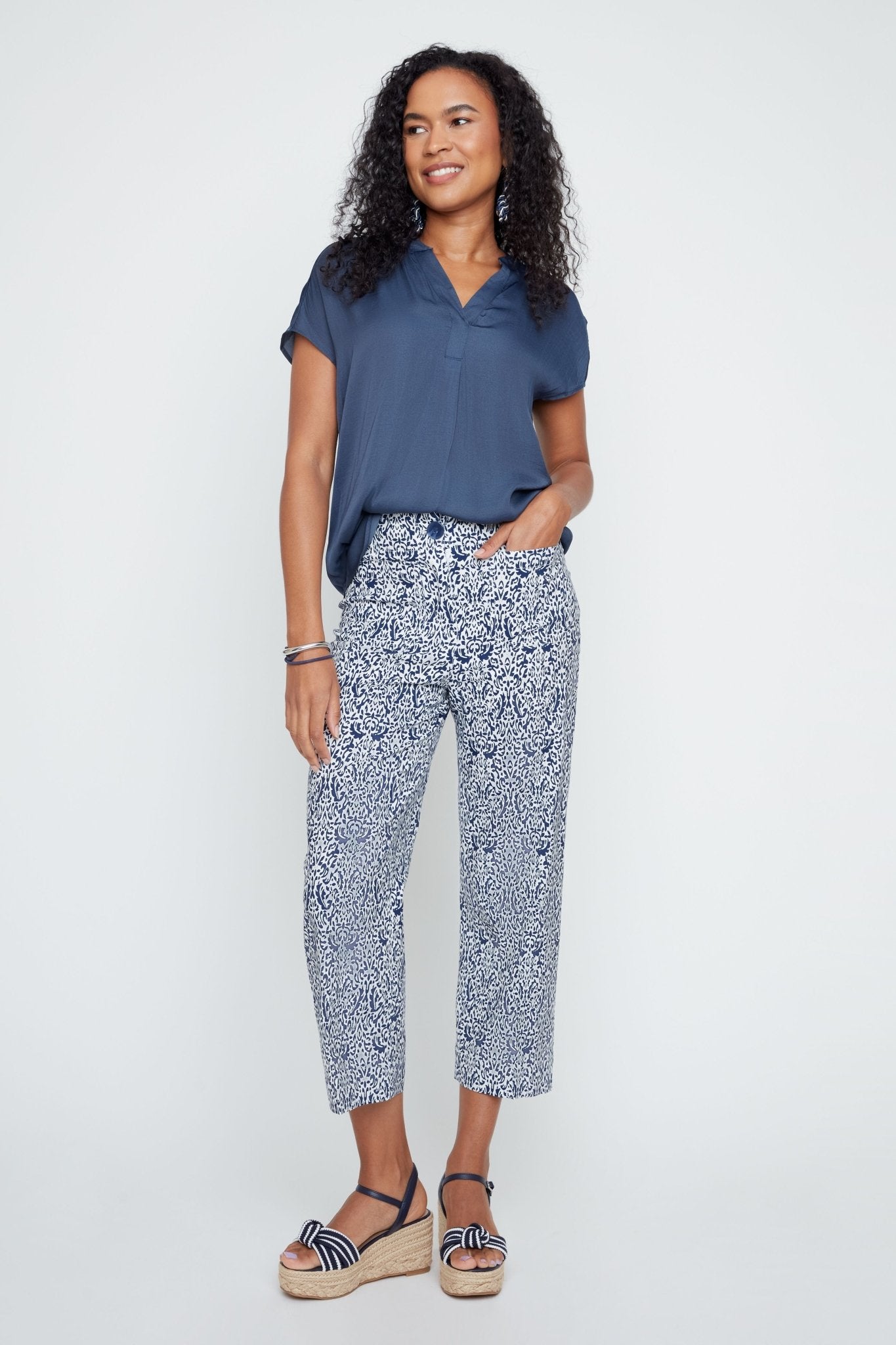 Renuar Woven Blouse | Indigo