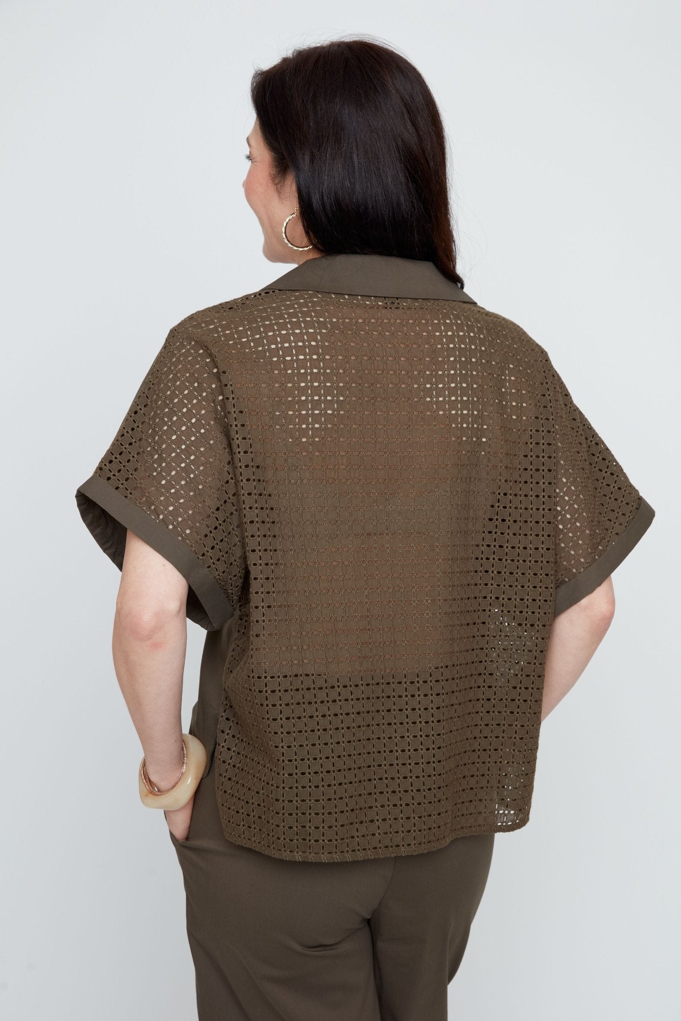 Renuar Woven Blouse | Khaki - Juli's Wearable Art