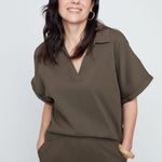 Renuar Woven Blouse | Khaki - Juli's Wearable Art