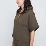 Renuar Woven Blouse | Khaki - Juli's Wearable Art