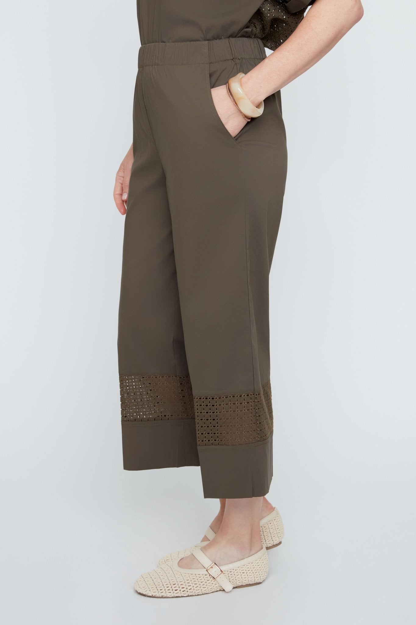 Renuar Woven Pants | Khaki - Juli's Wearable Art