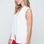 Renuar Woven Sleeveless Blouse | Creme - Juli's Wearable Art