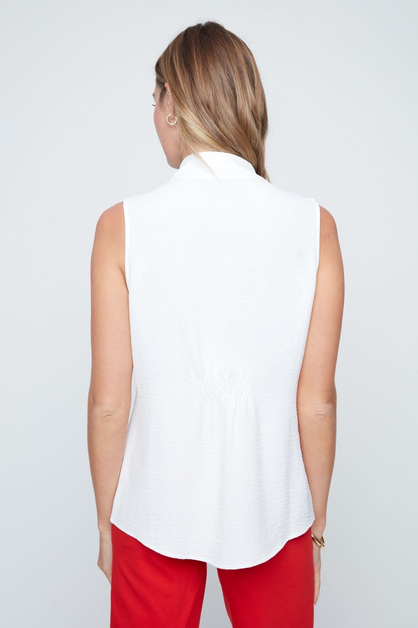 Renuar Woven Sleeveless Blouse | Creme - Juli's Wearable Art