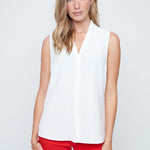 Renuar Woven Sleeveless Blouse | Creme - Juli's Wearable Art