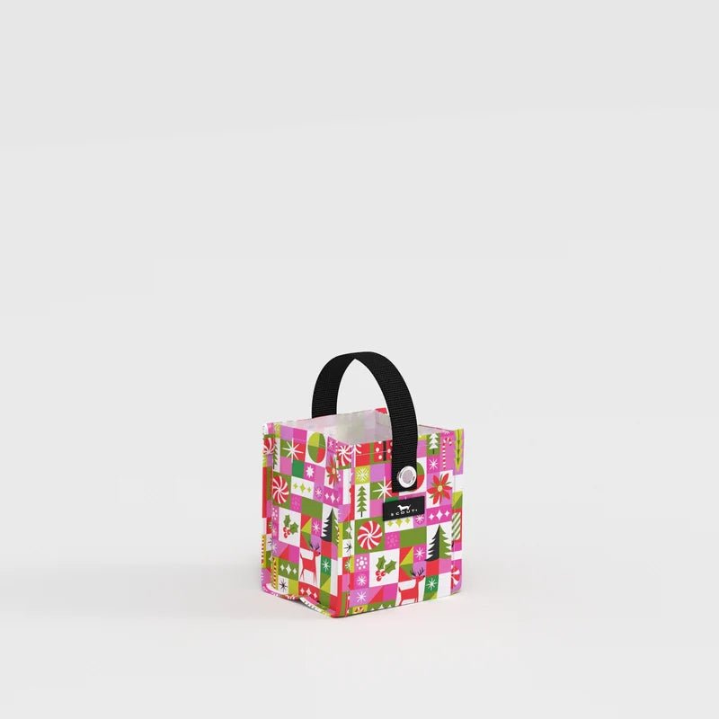 Reusable Square XS Mini Gift Bag | Holiday Remix