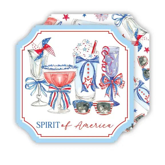 Reversible Coasters | Spirit of America Patriotic Cocktails - Juli's Wearable Art