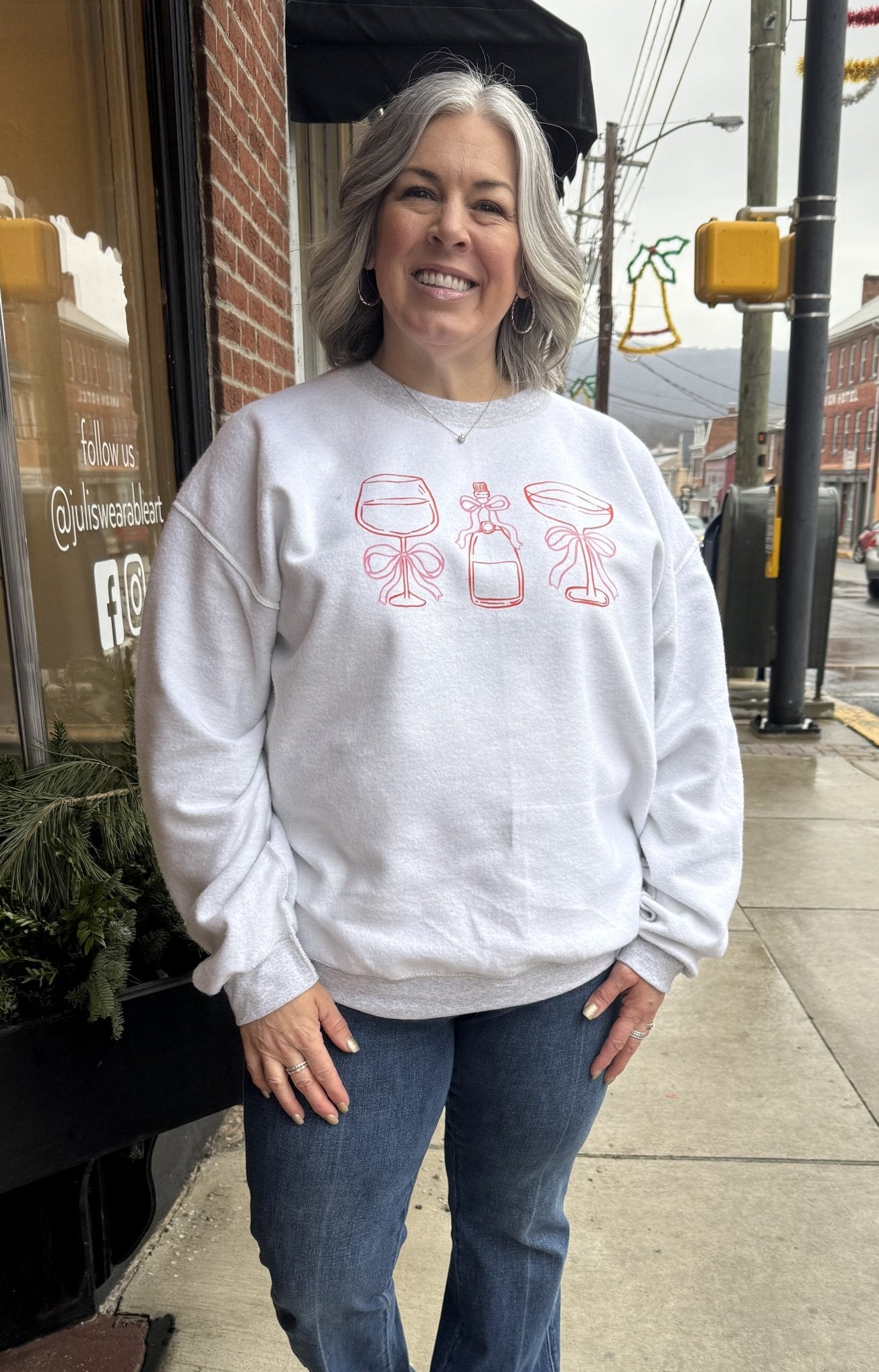 Reversible Graphic Valentines Day AND Saint Patricks Day Sweatshirt - Juli's Wearable Art