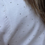 Rhinestone Cardigan | White - Juli's Wearable Art