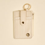 Ripple Ridge Keychain Wallet | Oat - Juli's Wearable Art