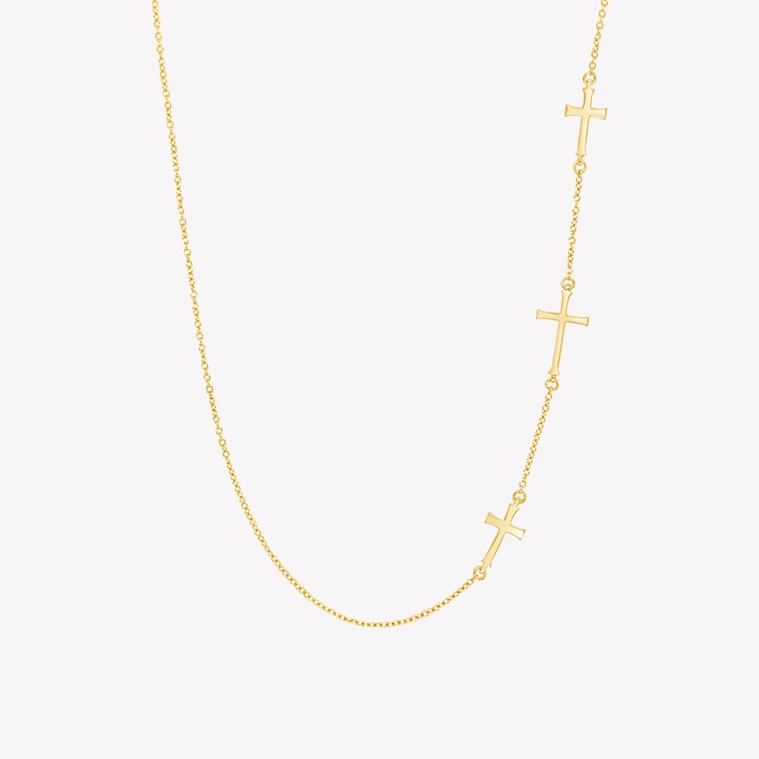 Rizen Calvary Cross Necklace | Gold Vermeil