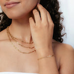 Rizen Chain Breaker Cross Bracelet | Gold Vermeil - Juli's Wearable Art