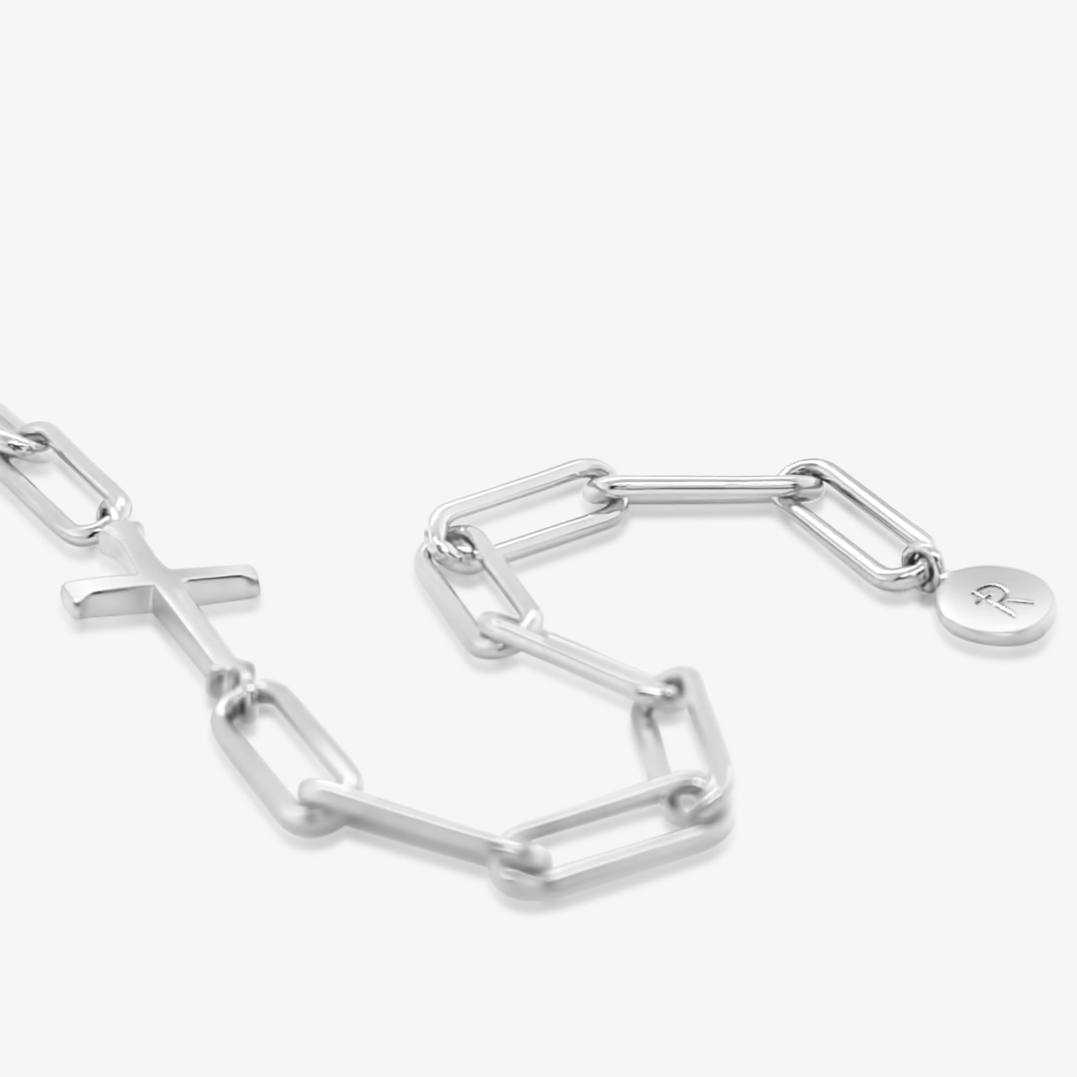 Rizen Chain Breaker Cross Bracelet | Sterling Silver - Juli's Wearable Art