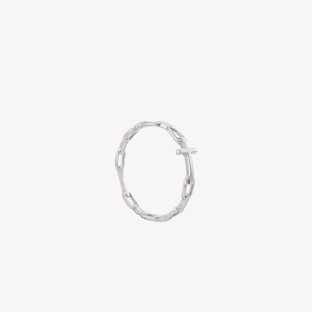 Rizen Chain Breaker Cross Rings | Sterling Silver