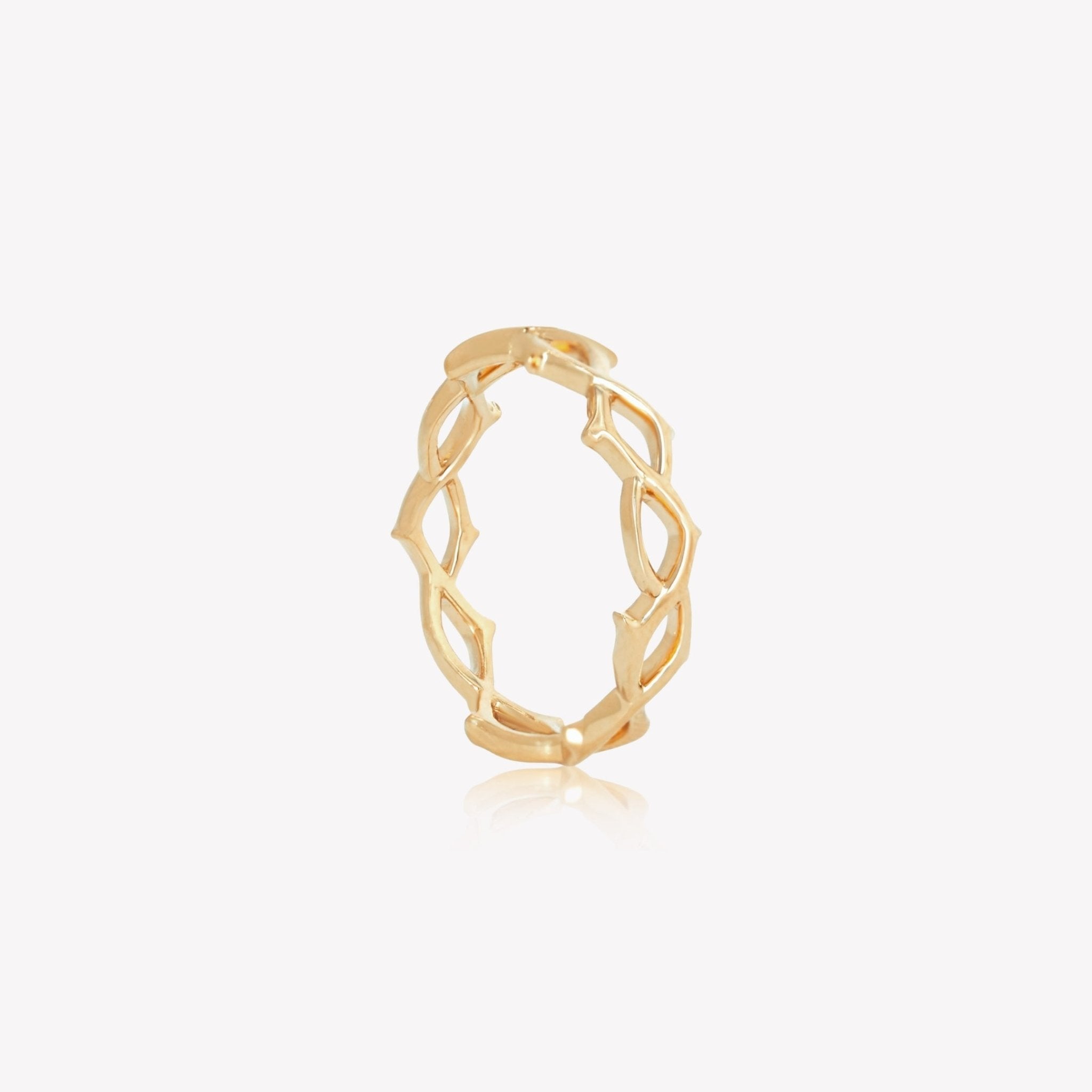 Rizen Crown of Thorns Band Ring | Gold Vermeil