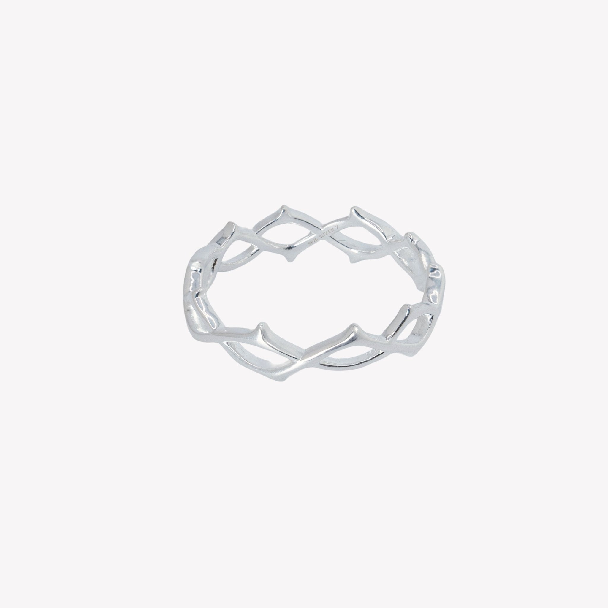 Rizen Crown of Thorns Band Ring | Sterling Silver