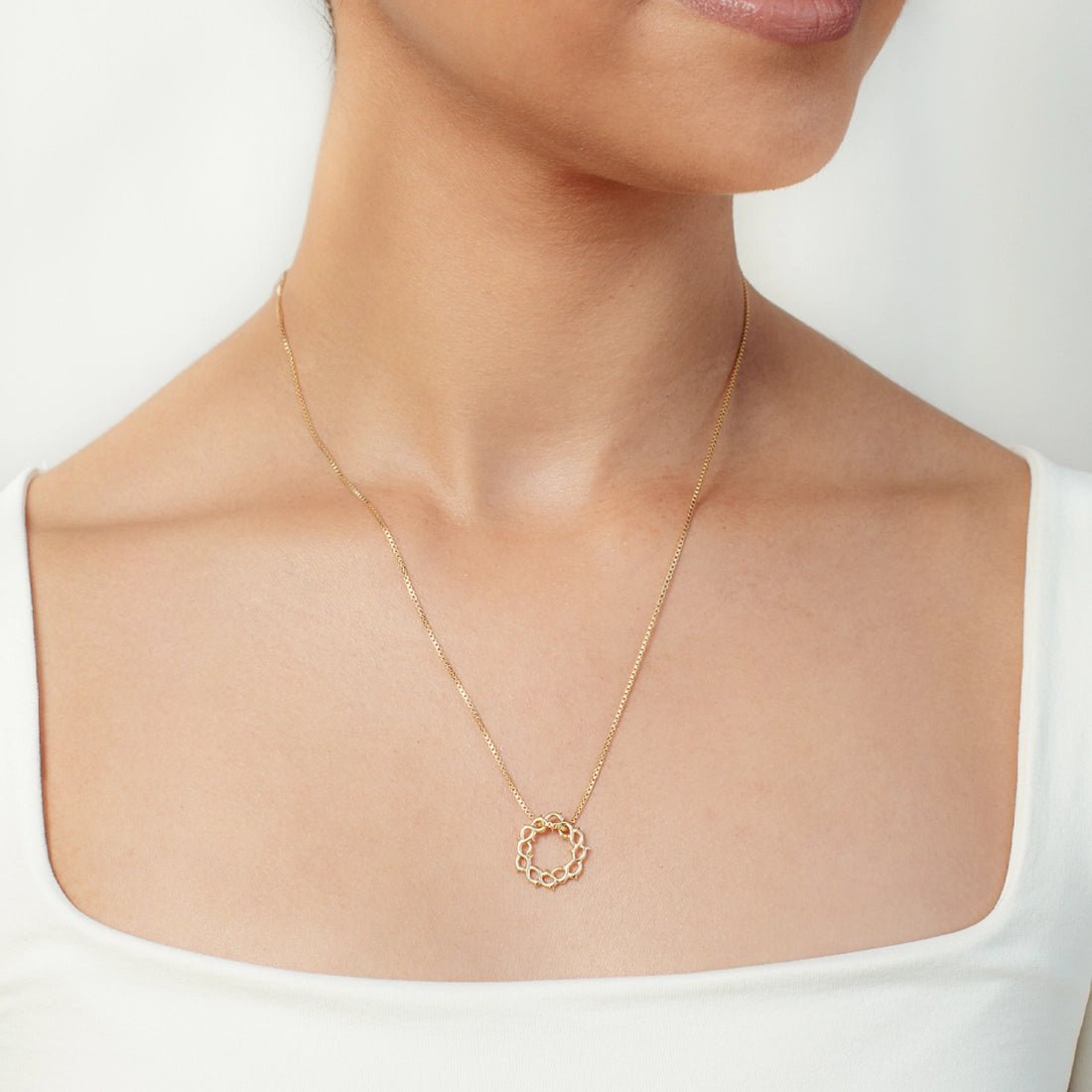 Rizen Crown of Thorns Necklace | Gold Vermeil - Juli's Wearable Art