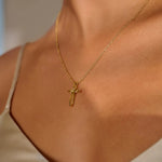 Rizen Infinite Hope Cross Necklace | Gold - Juli's Wearable Art