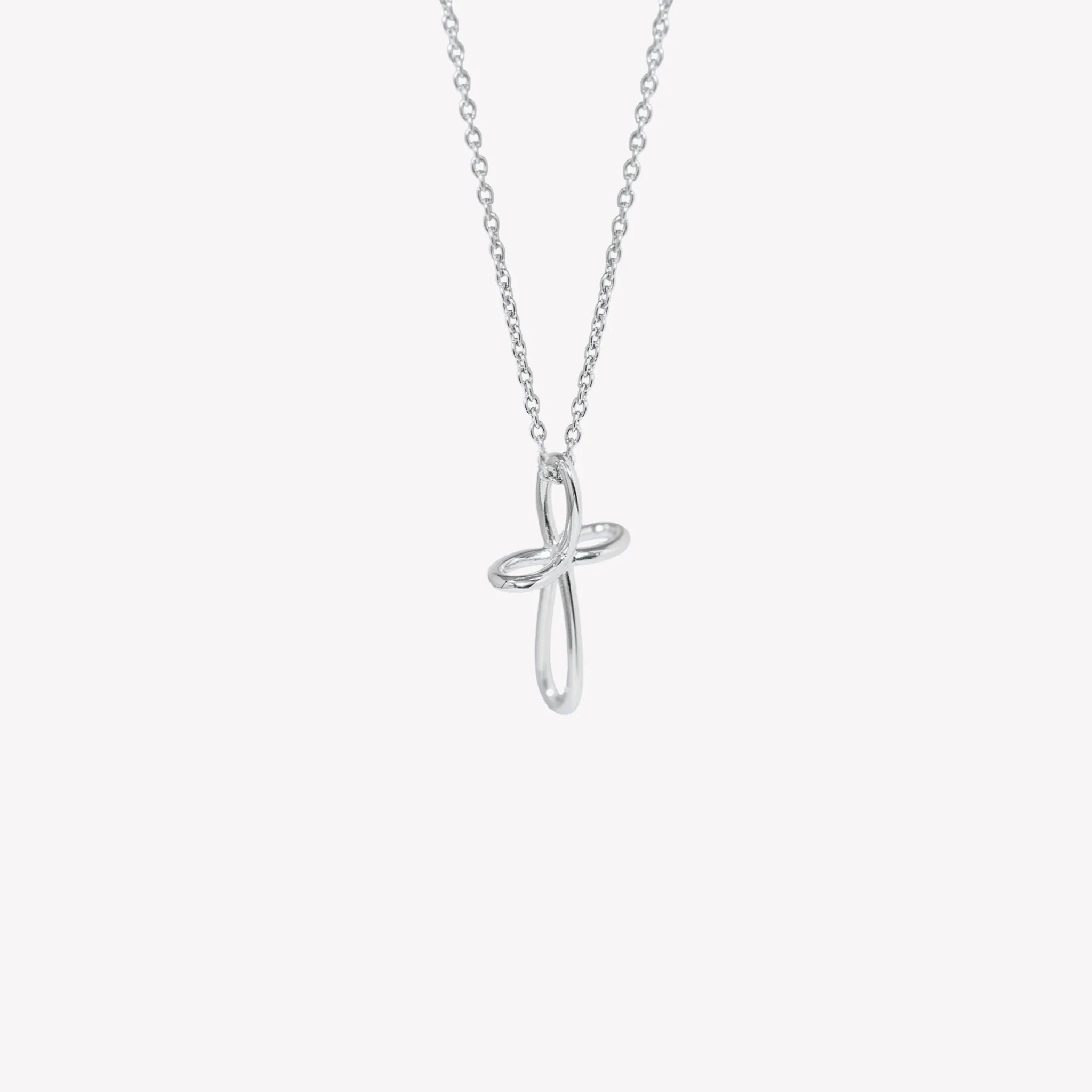 Rizen Infinite Hope Cross Necklace | Sterling Silver